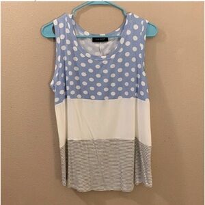 Boutique polka dot stripped Tank Top size medium
